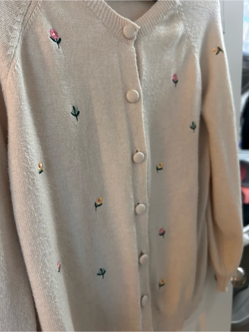 Maurice’s Floral Embroidered Button-Front Sweater Cardigan - Picture 5 of 8